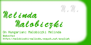 melinda malobiczki business card